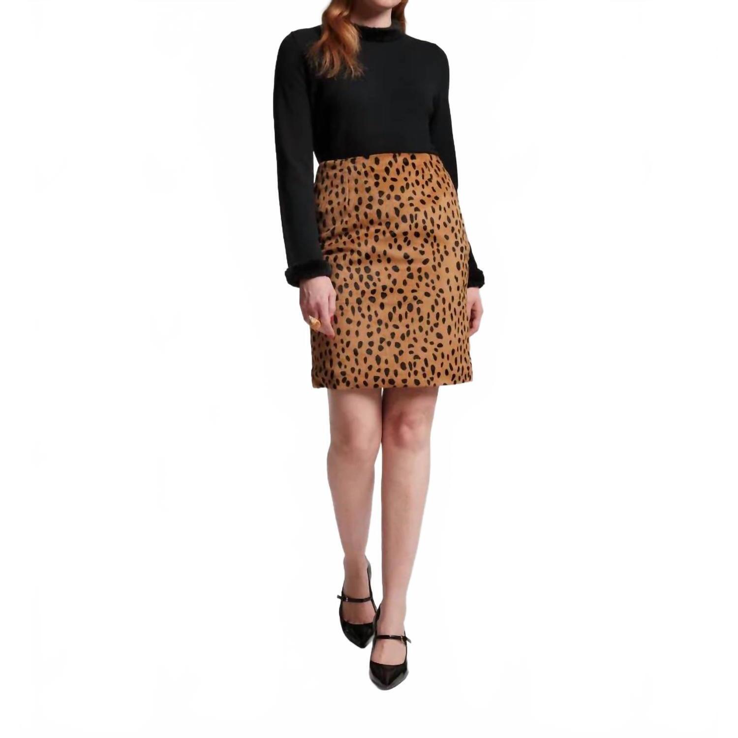 New Frances Valentine Blaine Skirt In Brown Multi